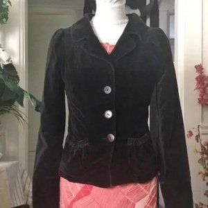 H&M black velvet blazer
